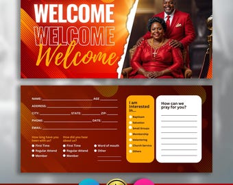 Church Connection Card, DIY Church Invite, Church Welcome Card, Canva Card, Church Connect Card, Guest Pass, Church Entry Card, Visitor Card