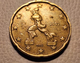 希少な2002年イタリア10ユーロセント硬貨：ダブルリングエラー