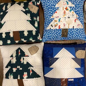 patchwork pillow Christmas tree