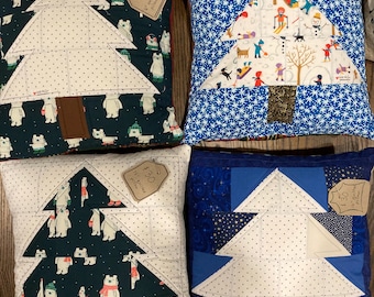 patchwork pillow Christmas tree