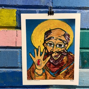 Saint Francis of Assisi painting icon Fine Art Print