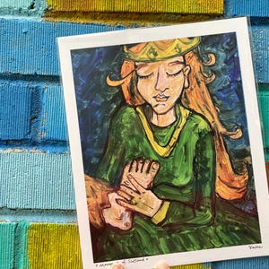 Saint Margaret of Scotland painting icon Fine Art Print