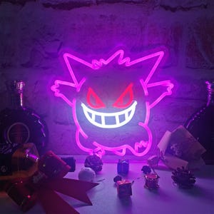 Anime Neon Sign, Kid&#39;s Room Neon Light, Mancave Neon Sign, Custom Neon Bar Sign, Anime Bedroom Wall Led Decor, Game Room Neon, Xmas Gift