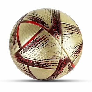 Al Hilm Qatar WorldCup 2022 Football Soccer Ball Size 5| Golden Match Design | Collector Gift for Soccer Fans & Players | Custom Sports Ball