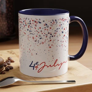 Patriotic American Mug, 4th of July Gift, Patriotic USA Mug, 4th of July mug, Red, White & Blue Coffee Mug, Independence Day mug Veteran mug