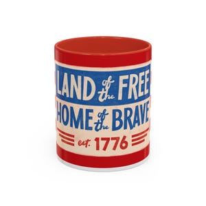Patriotic America Coffee Mug, 4th of July Gift, Patriotic USA Mug, 4th of July mug, Red, White & Blue Coffee Mug, Independence Day Drinkware