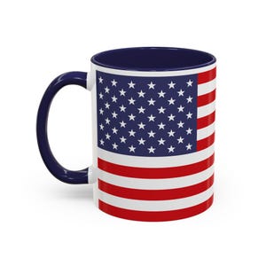 Patriotic American flag Mug, 4th of July Gift, Patriotic USA Mug, 4th of July mug, Red, White & Blue Coffee Mug, Independence Day coffee mug