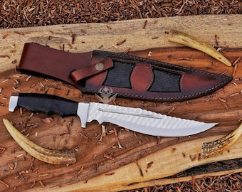 D2 Steel Knife - Hand Forged Knife with Micarta Handle | Survival & Hunting Gift Blade