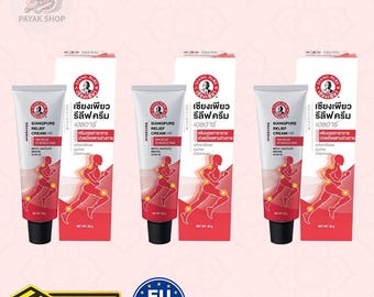 Siangpure Relief Cream 62g - Thailändisches Kräuterbalsam mit kühlender Sensation zur Massage und Entspannung
