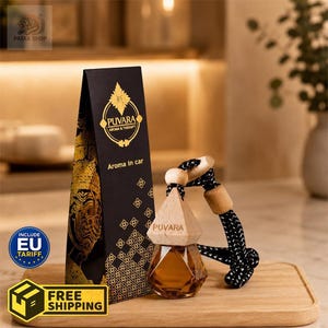 Puvara Natural Aromatic Car Diffuser 8ml – Alcohol-Free Thai Spa Fragrance for Car & Home Wellness
