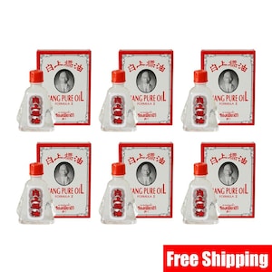 6 Pcs. Siang Pure Oil 3cc Formula 2 – Mild Herbal Thai Oil with Peppermint Aroma, Thai Herbal Oil for Relaxation & Wellness