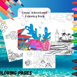 Ocean Coloring Book for Kids | Sea Life Printable PDF | Fun Boat & Ocean Animals Activity | Educational Coloring Pages
