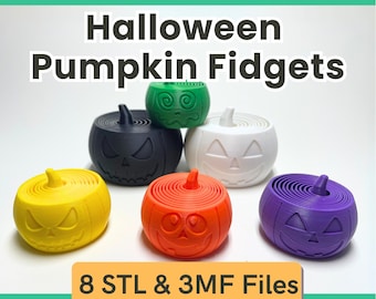 Halloween Pumpkin Fidgets 3D Printing STL Files - Halloween Fractal Fidgets