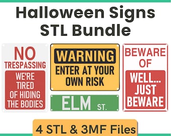 Halloween Decoration Signs 3D Printing STL Files