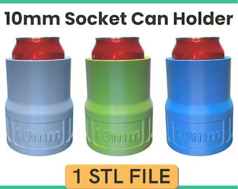 STL 3D Print File Can Cooler 10mm Socket - Gift For Men and Mechanics