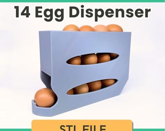 Egg Storage Dispenser for 14 Eggs - 3D Print STL File