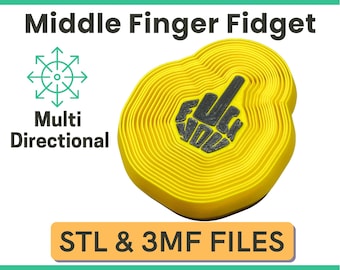 STL 3D Print File Middle Finger Fidget Toy, F*ck You Fidget Desk Toy, Up Yours Gift, F*ck You Gift, High Quality STL File 3D Printing