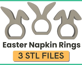 STL File Easter Napkin Ring Holders 3D Print Download File