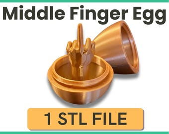 Fichier 3D Egguf de Pâques vers le haut du doigt, taille standard | Cadeau bâillon imprimé en 3D | Cadeau surprise de farce avec des œufs | Impression 3D de fichier STL de haute qualité