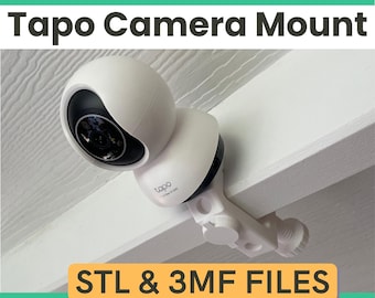 Tapo Compatible Camera Mount Digital 3D Printing STL File, Tapo TP-Link Pan/Tilt Models C220, C211, C210, C200 & TC70, 3D Print Download