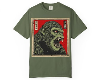 Vintage japanischer Horror Unisex T-Shirt, Retro T-Shirt für Männer und Frauen, beunruhigtes Grafik-Shirt, gruselige Halloween-Kleidung, gruseliges T-Shirt
