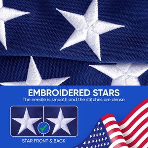 American USA Flag 3x5 FT Outdoor Heavy Duty High Quality US Luxury Embroidered
