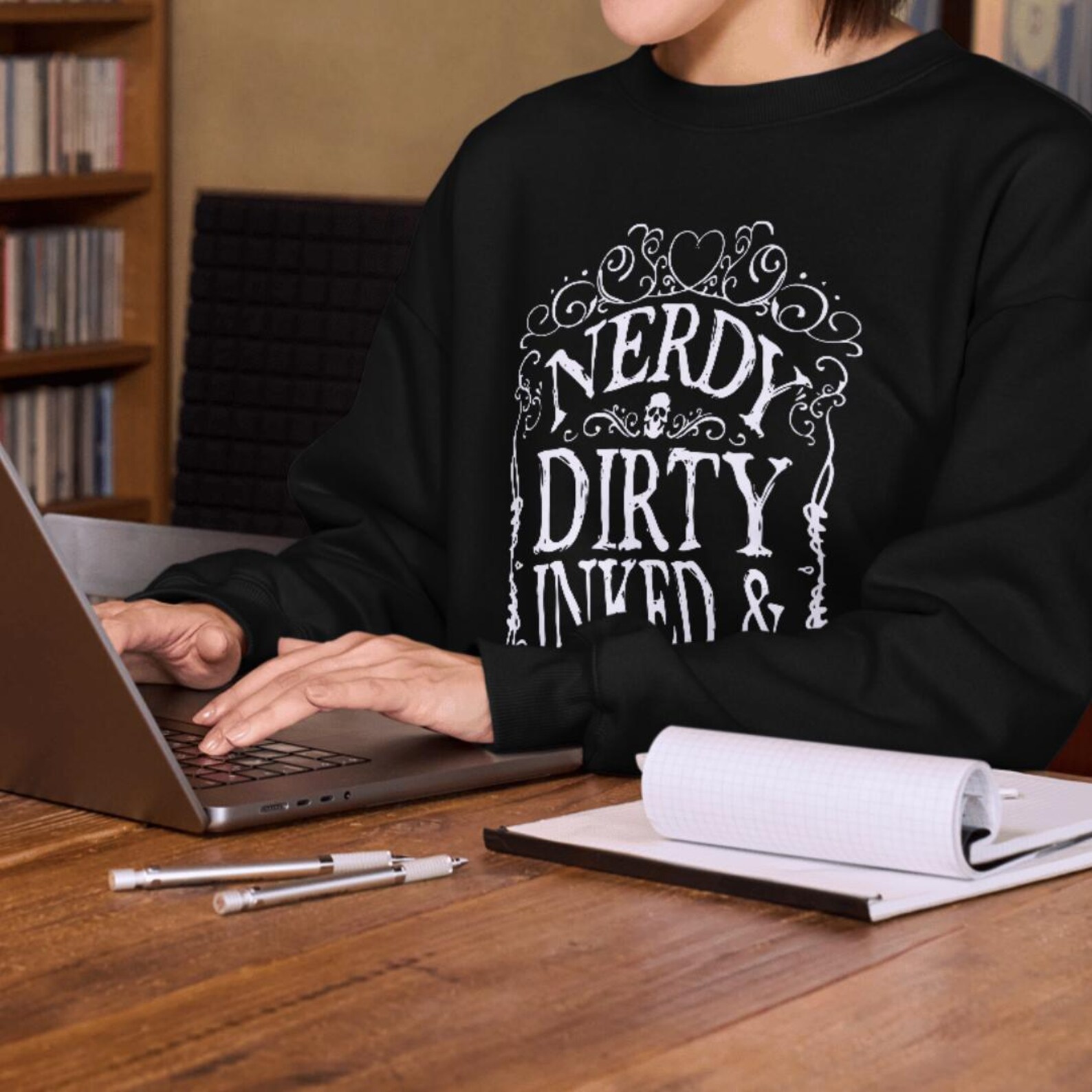 Nerdy Dirty Inked and Curvy PNG and SVG Sublimation Design