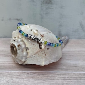 Sea Beaded Bracelet| Beach Bracelet| Summer Jewelry| Handmade Jewelry| Dainty Cute Bracelet| Seashell| Seahorse