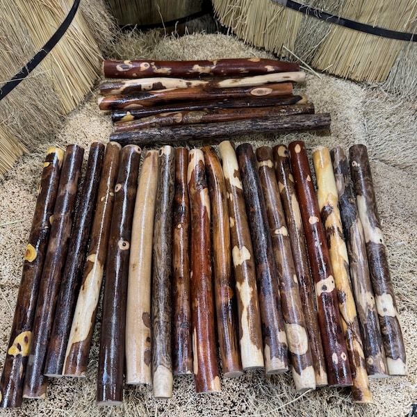 Bâtonnets de bois dur naturel pour décoration de maison de ferme (5 pièces)
