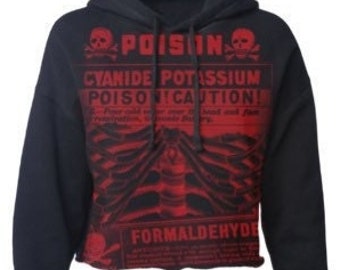 Poison Label Crop Hooded sweatshirt