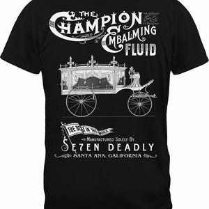 Champion Embalming Fluid Funeral Coach Mens T-shirt