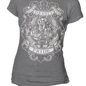 Women's Se7en Deadly PRIDE Tee in Black or Gray image 1