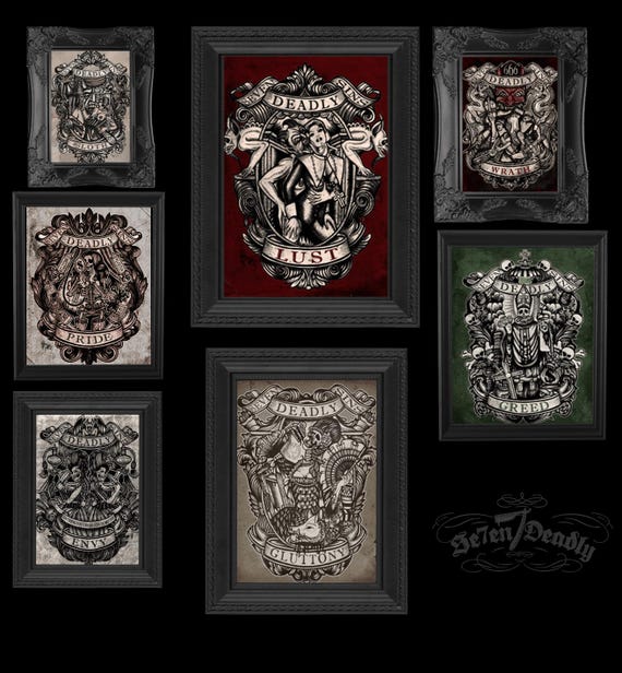 Seven Deadly Sin Art Prints - Etsy