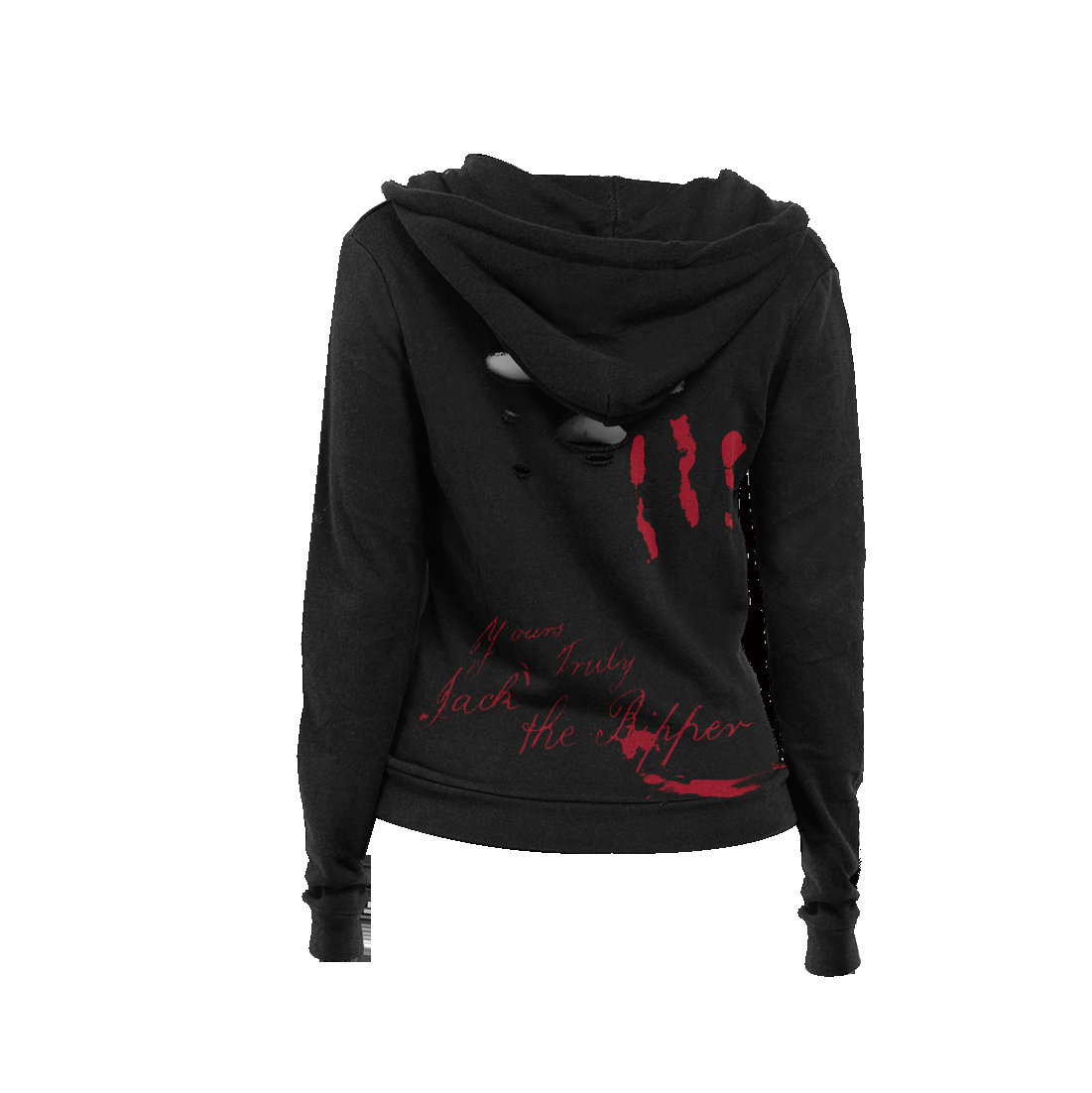 Black ripped hoodie hot sale