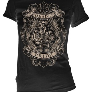 Women's Se7en Deadly PRIDE Tee in Black or Gray image 2