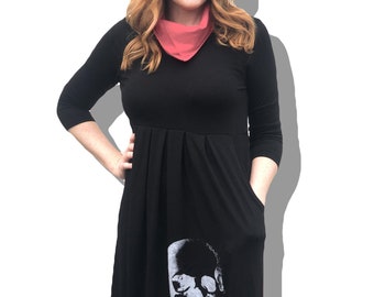 Death & Company skull and crossbones pocket dress