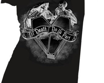 Til Death Do Us Part coffin Heart tee