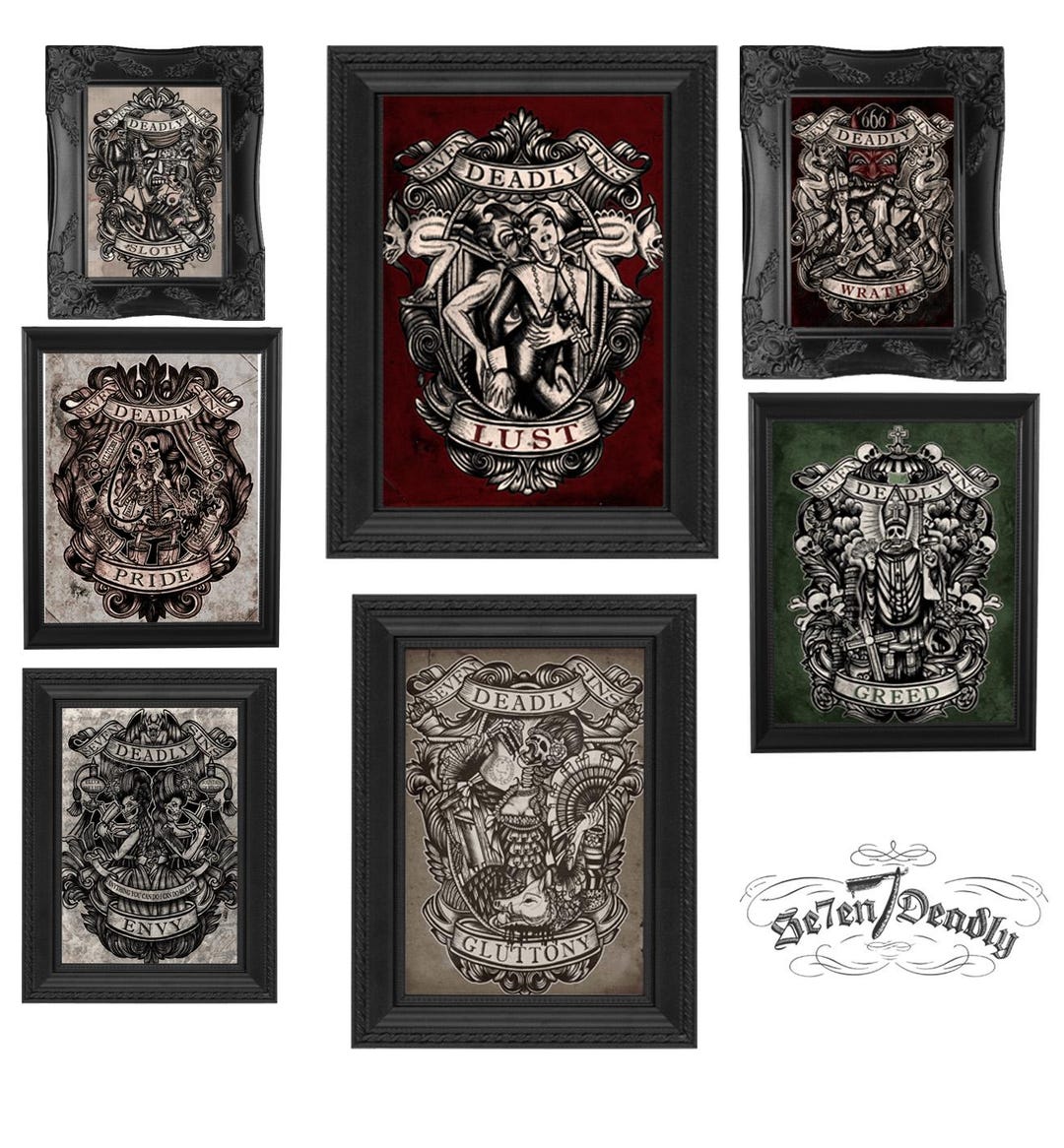 Seven Deadly Sin Art Prints - Etsy