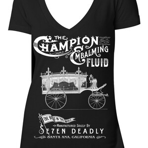 Old funeral coach Embalming Fluid V-Neck image 2