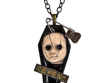Repent Doll Head Necklace
