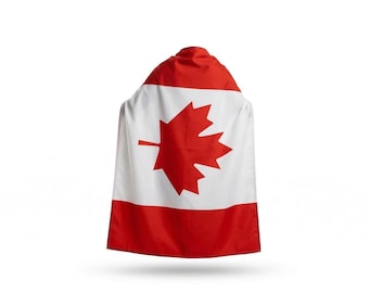 Canada Flag Cape, Wearable Patriotic Cloak, 3x5 ft Fan Gear