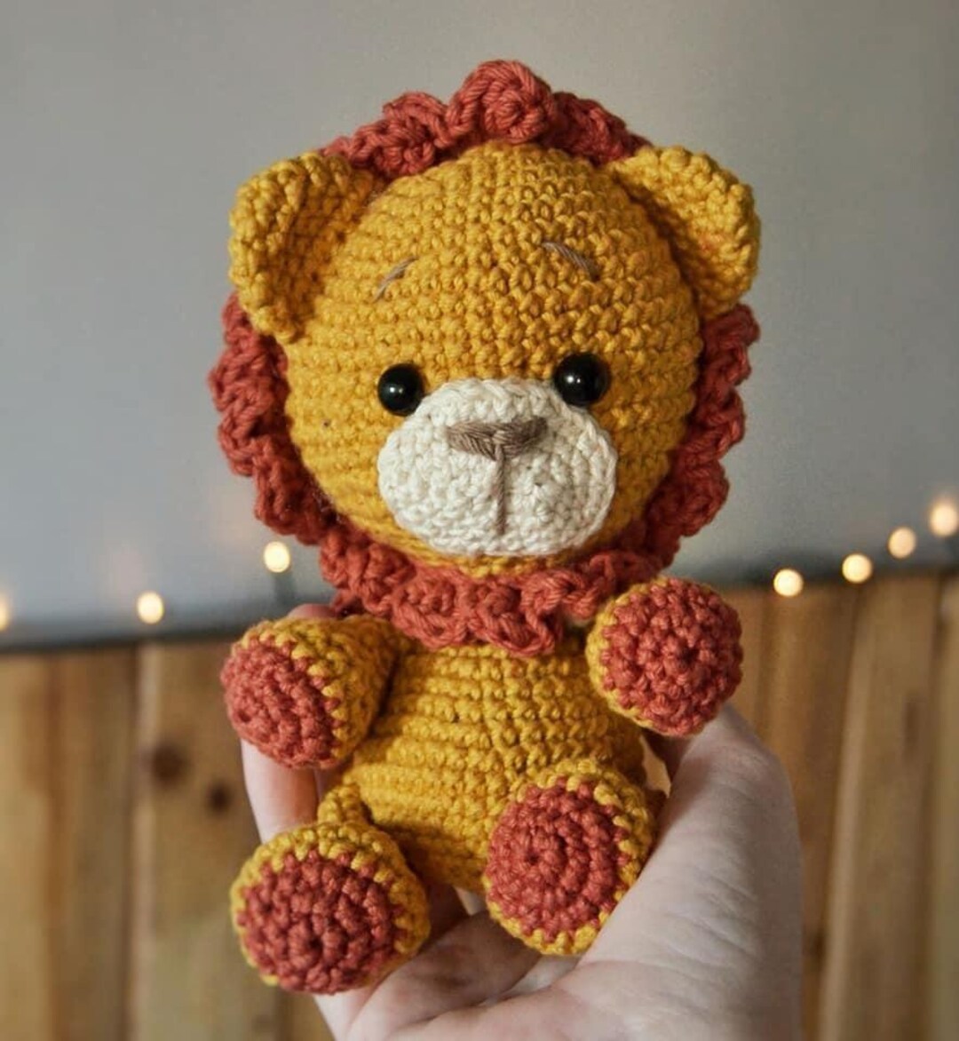 Lion Crochet Pattern – Mini Amigurumi Jungle Animal PDF – Beginner ...