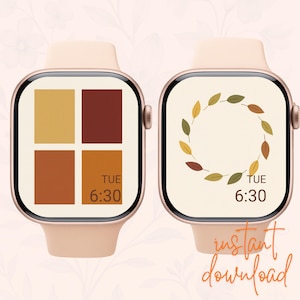 Fall Aesthetic Apple Watch Wallpaper | Cozy Minimal Autumn Vibes | Digital Download