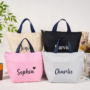 Personalized Lunch Bag, Monogrammed Insulated Lunch Tote, Insulated Can Cooler, Teacher Lunch Bag, Work Lunch Tote, Back to School Gifts