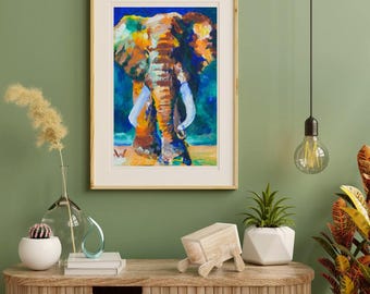 Elephant Print by Disabled Artist Tucker Winfrey