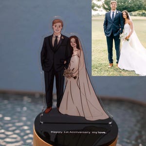 Custom Anime Portrait Music Box  | Personalized Anime Drawing | Anime Portrait Gift for Anniversary, Wedding, Birthday. Gift for Her or Him