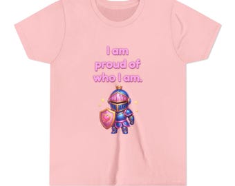 Kids | I Am Proud of Who I Am | I Am Proud Of Who I Am | Confidence Tee for Boys and Girls | Positive Youth Shirt | Self-Worth| Kids Pack 01