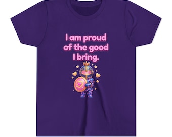 Kids | I Am Proud Of The Good I Bring | Confidence Youth Tee | Affirmation Shirt Children | Kids Pack 01