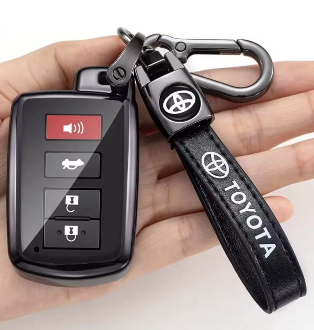 Toyota Leather Keychain Keyring (aftermarket) (universal) for Toyota ...