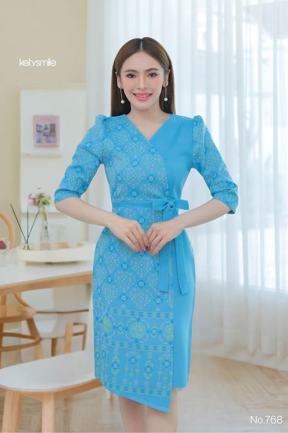 thai silk dress design Thai Silk Dress, SIRA SIRI Style Outfit
